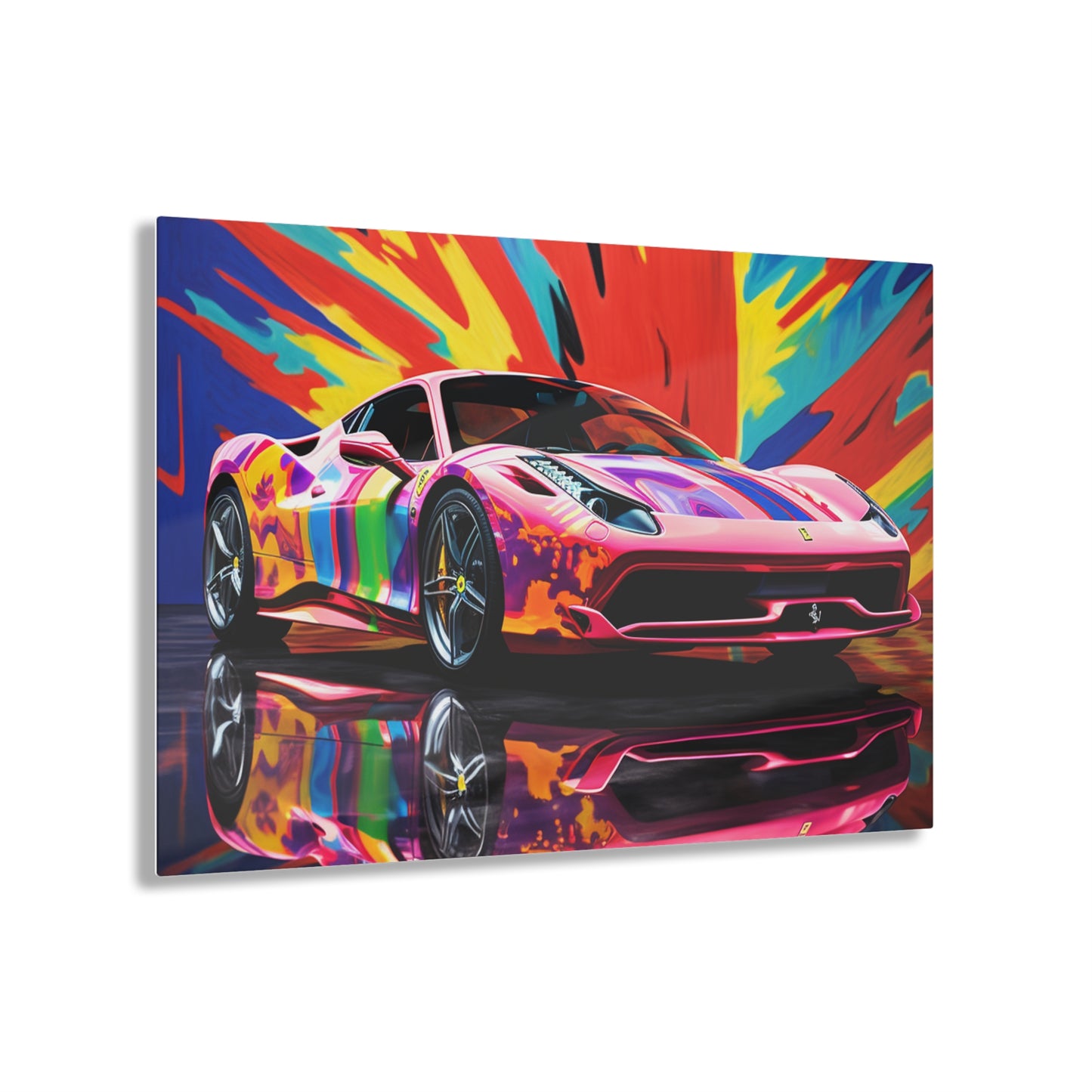 Acrylic Prints Hyper Colorfull Ferrari 3