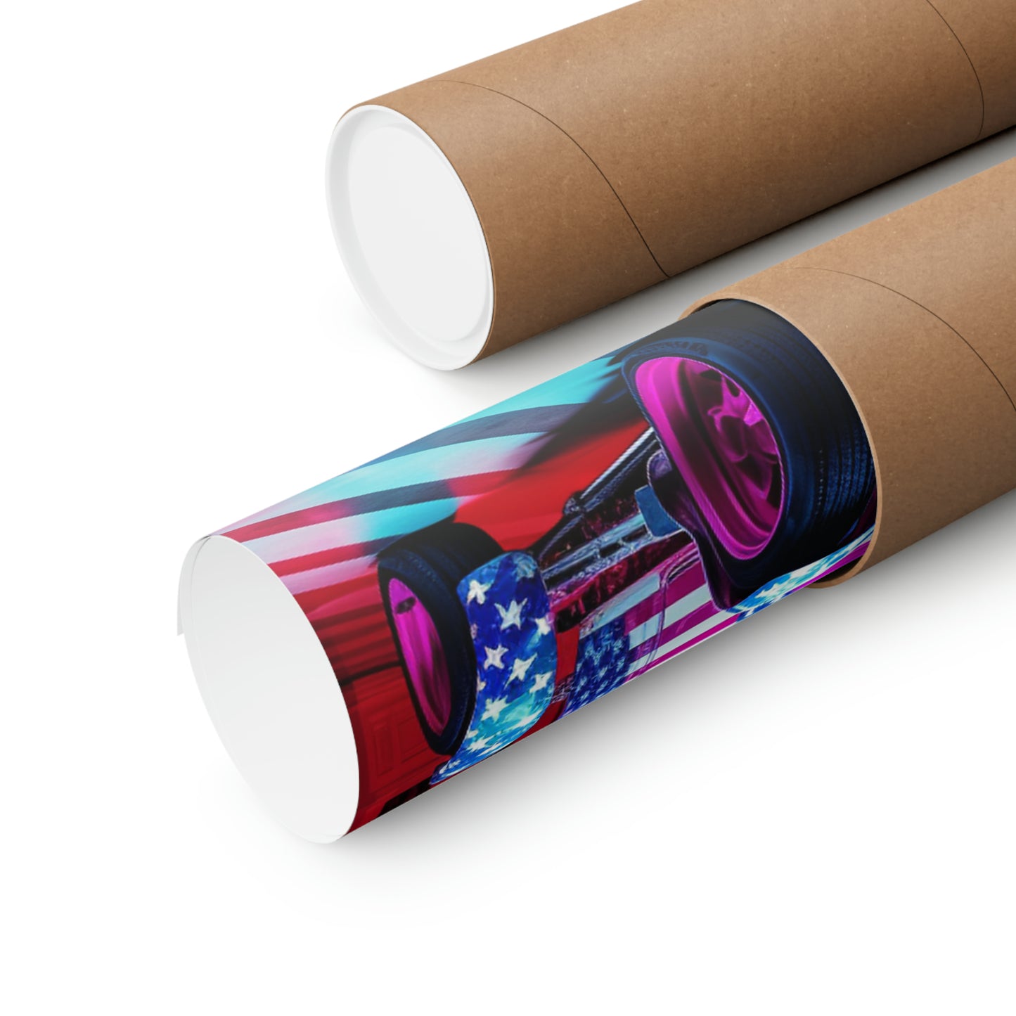 Premium Matte Vertical Posters Macro Bugatti American Flag 3