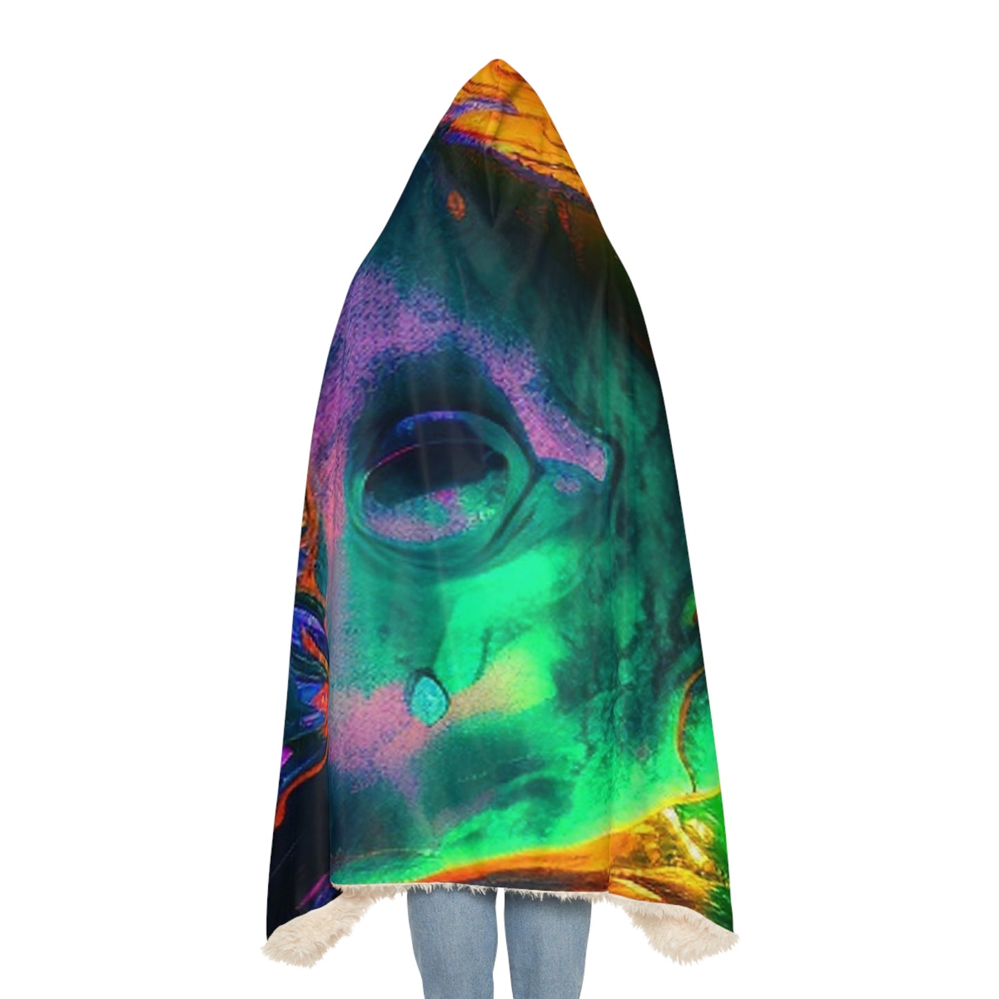 Snuggle Hooded Blanket Florescent Glow 1