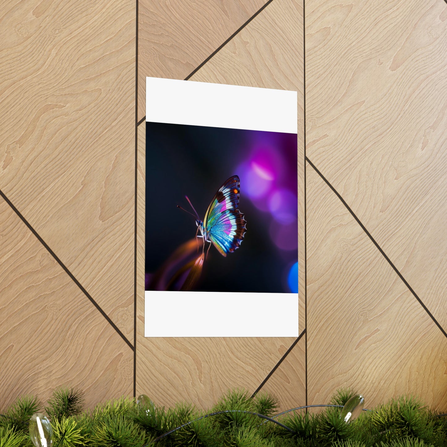 Premium Matte Vertical Posters Photo Realistic Butterfly 1