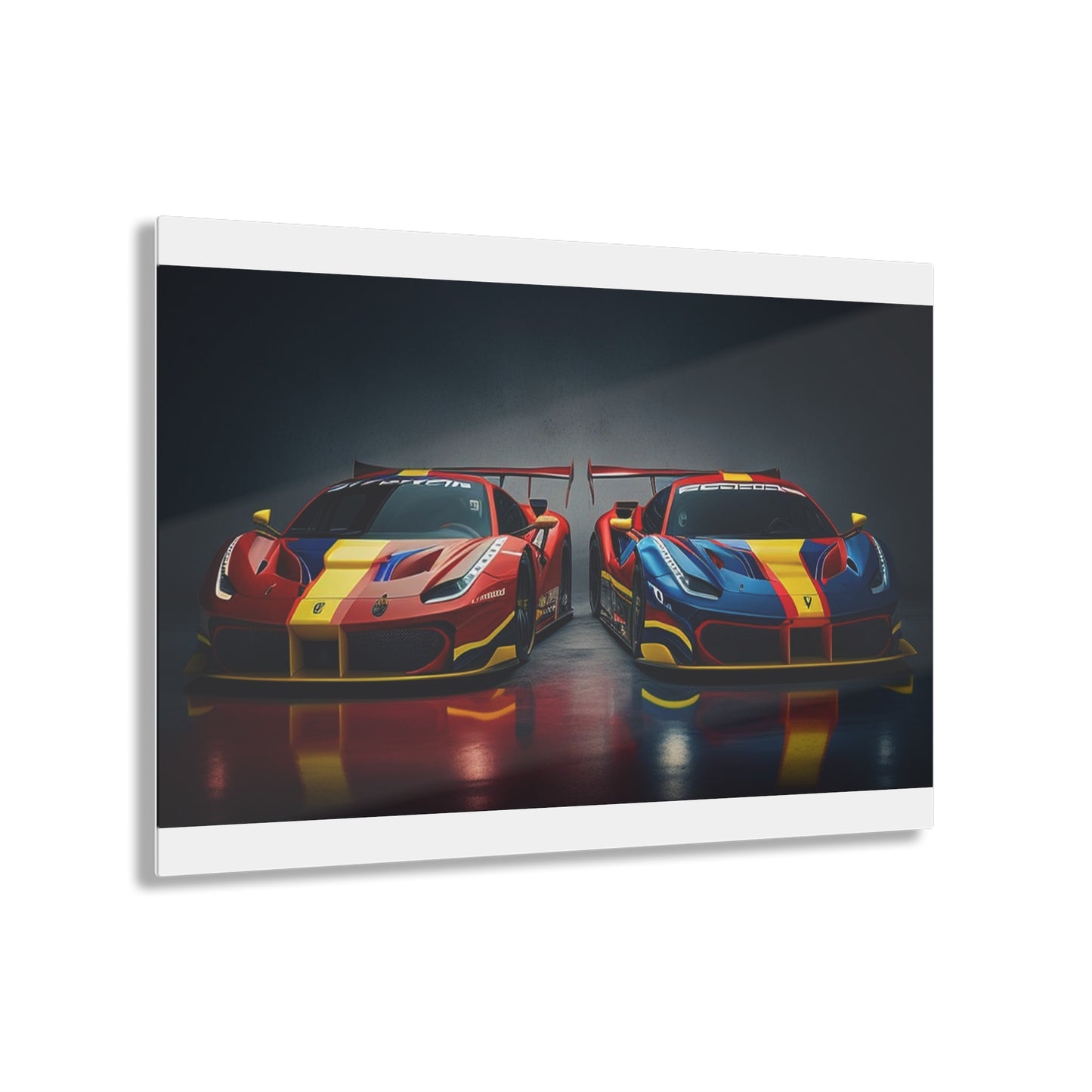 Acrylic Prints Ferrari Red Blue 4