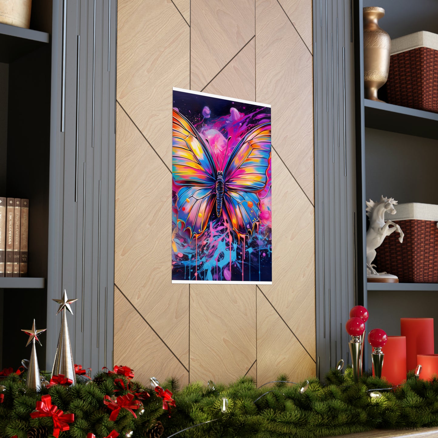 Premium Matte Vertical Posters Pink Butterfly Flair 3