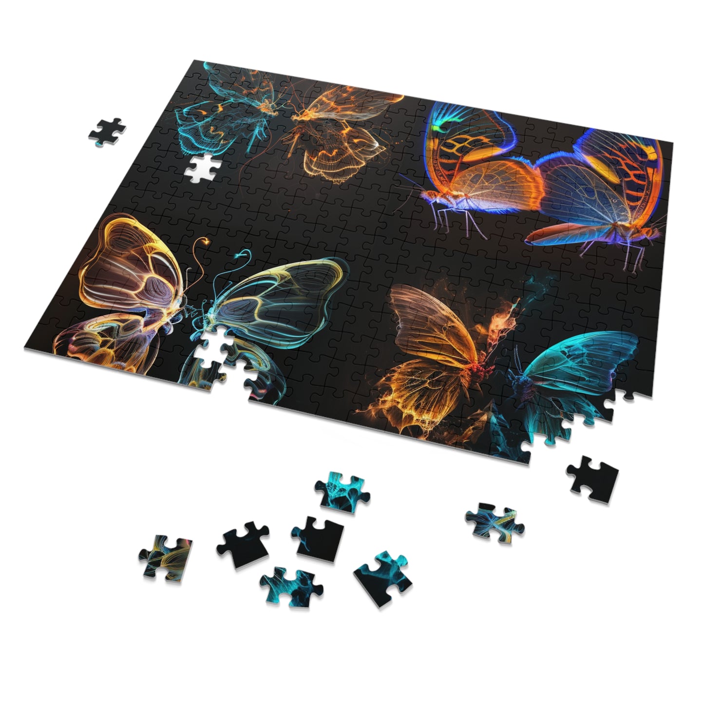 Jigsaw Puzzle (30, 110, 252, 500,1000-Piece) Neon Glo Butterfly 5