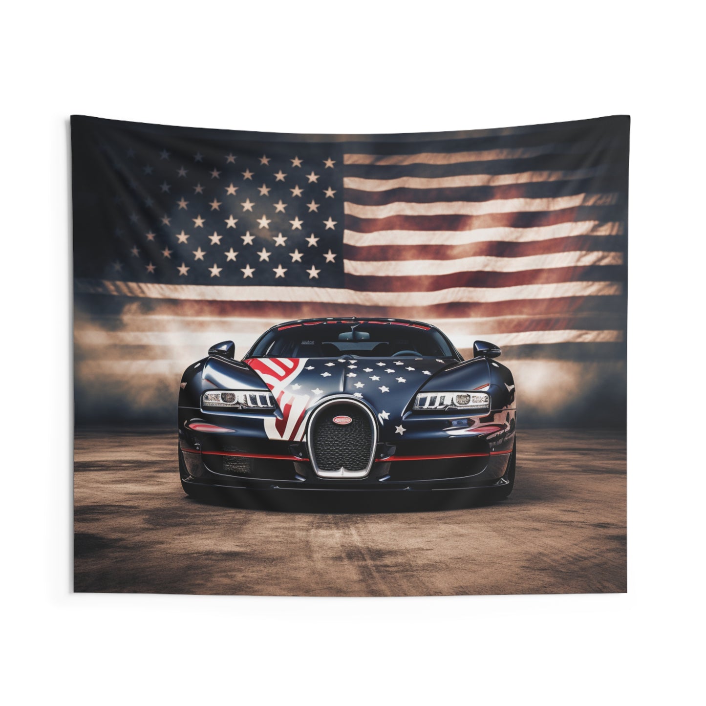Indoor Wall Tapestries Bugatti American Flag 2