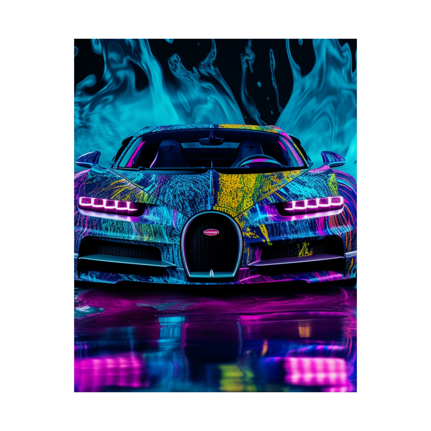 Premium Matte Vertical Posters Bugatti Water 2