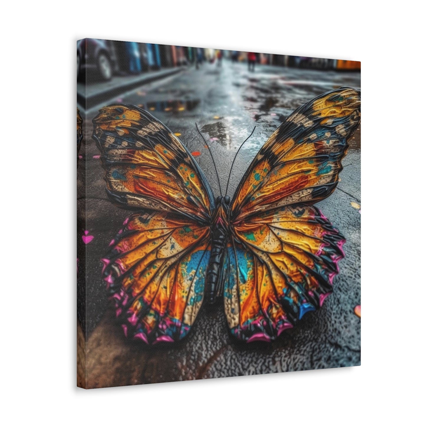 Canvas Gallery Wraps Liquid Street Butterfly 1