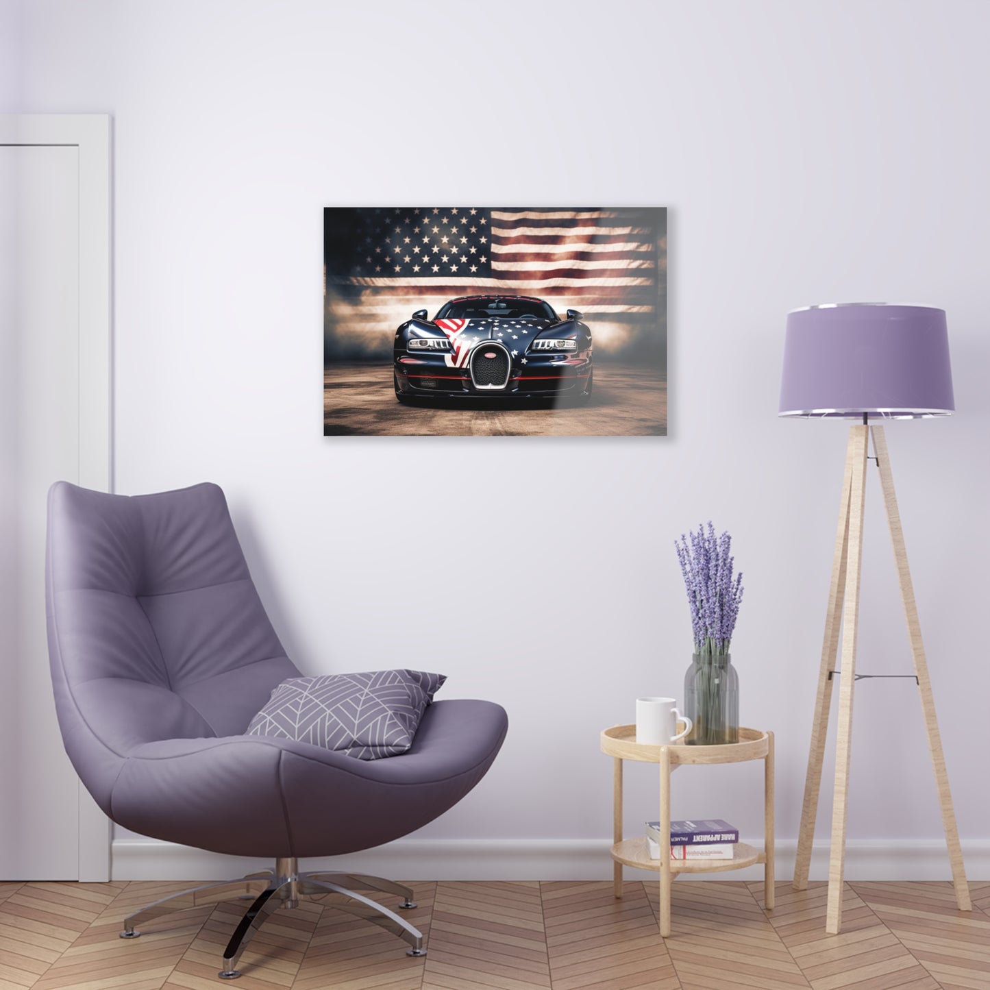 Acrylic Prints Bugatti American Flag 2