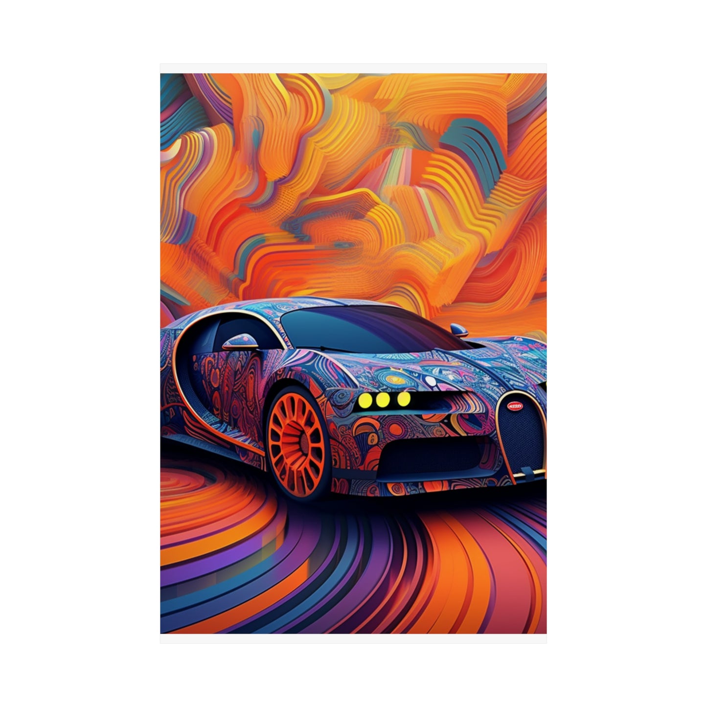 Premium Matte Vertical Posters Bugatti Abstract Concept 4