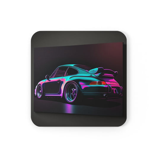 Cork Back Coaster Porsche Purple 1