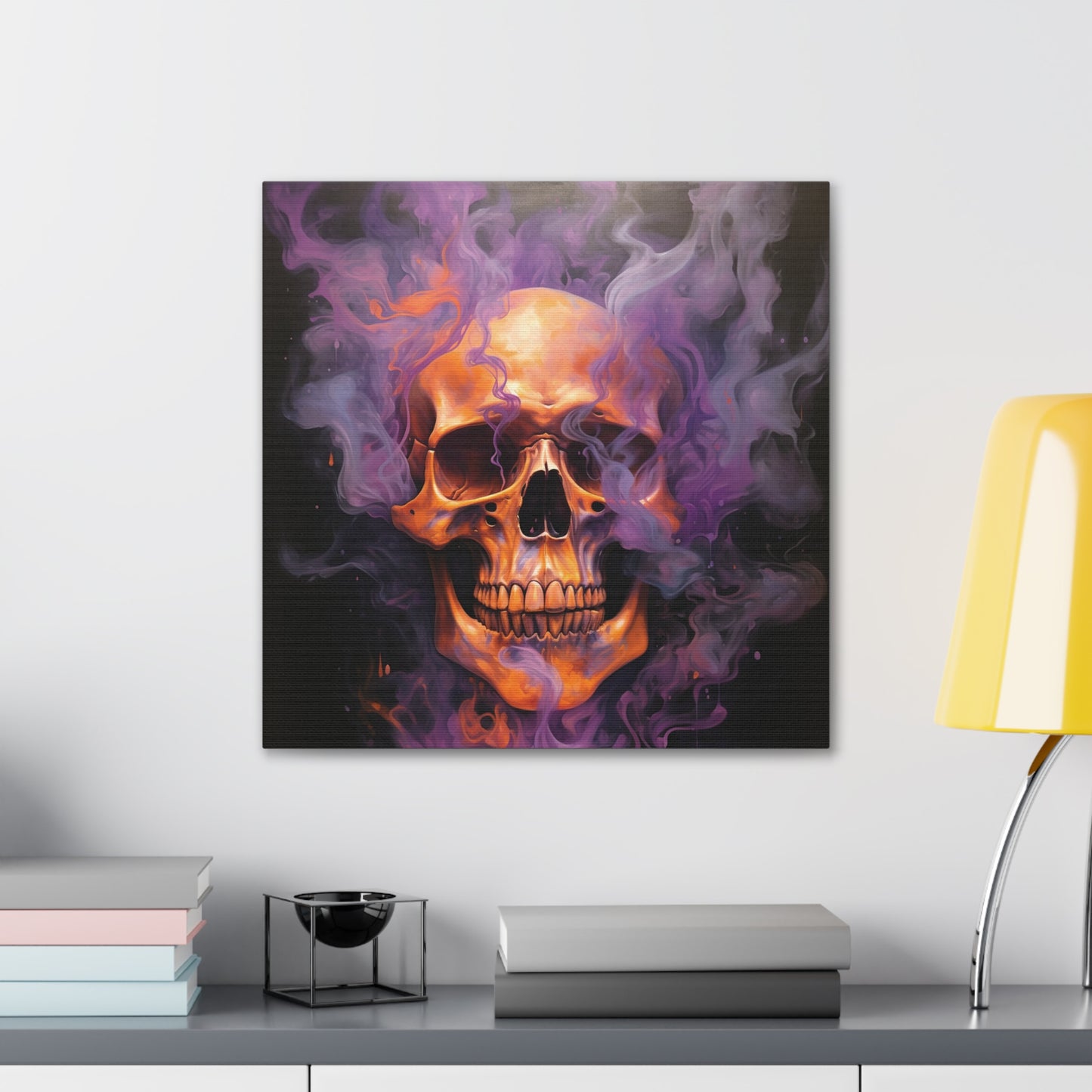 Canvas Gallery Wraps Skull Flames 4