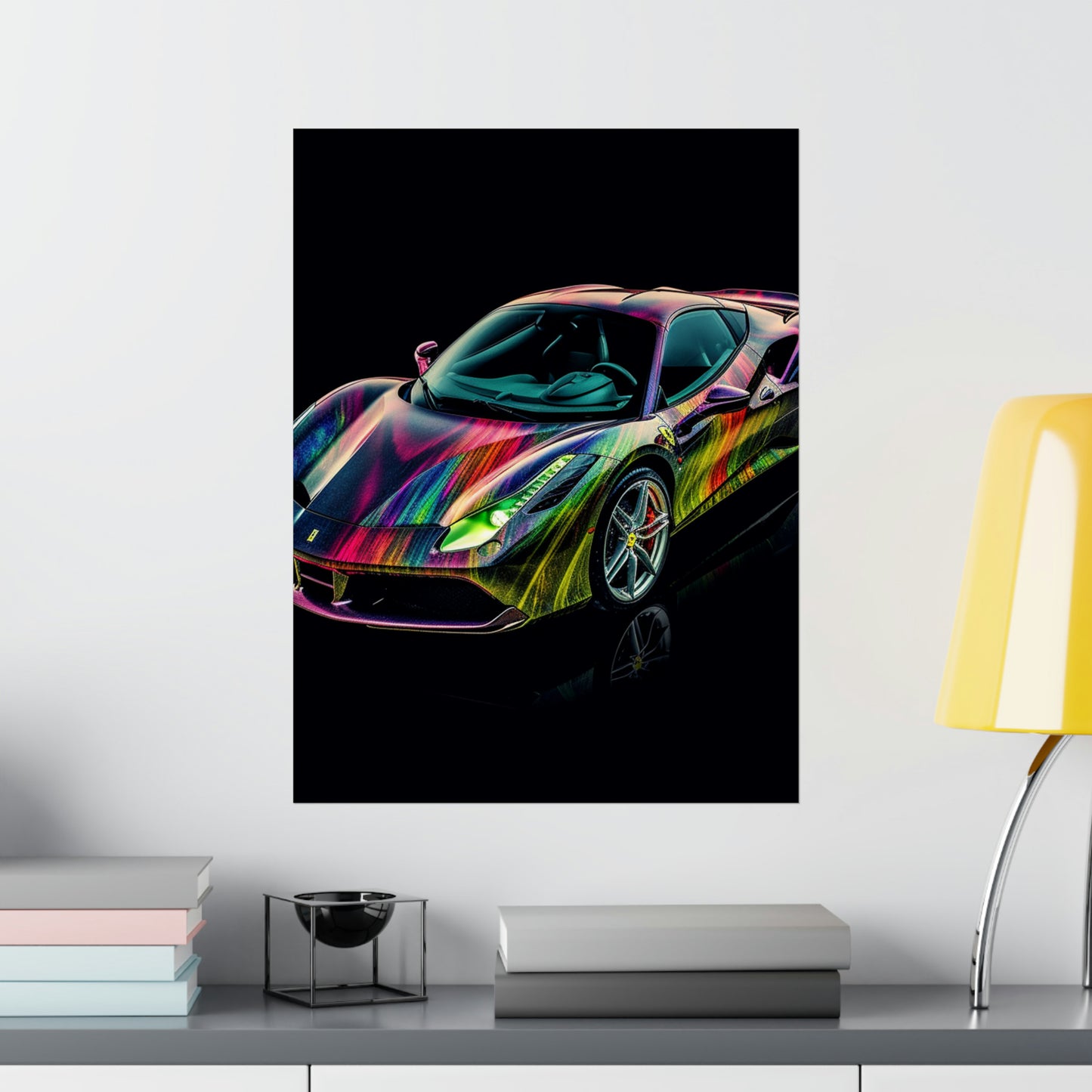 Premium Matte Vertical Posters Ferrari Color 3