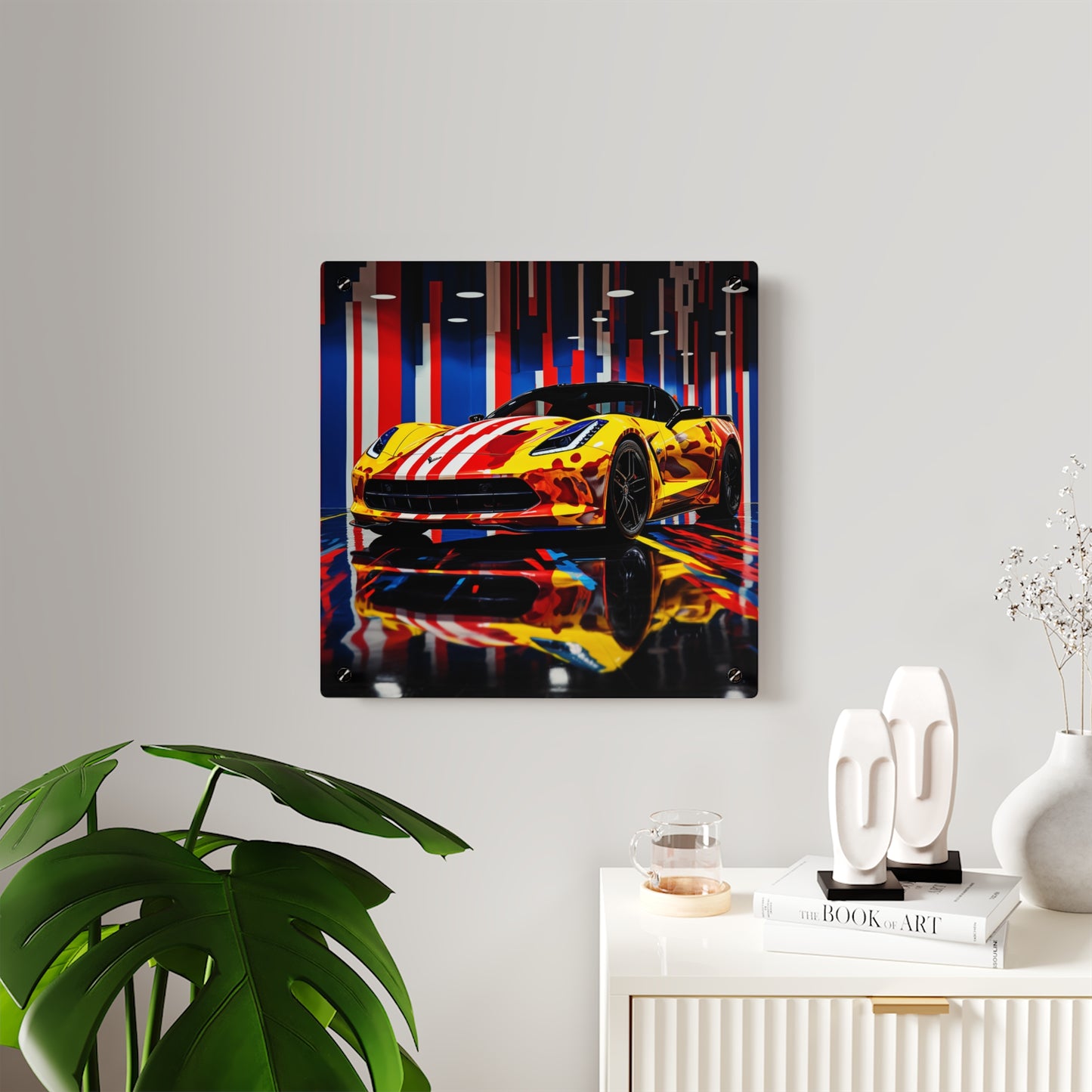 Acrylic Wall Art Panels Macro Flag Ferrari 4