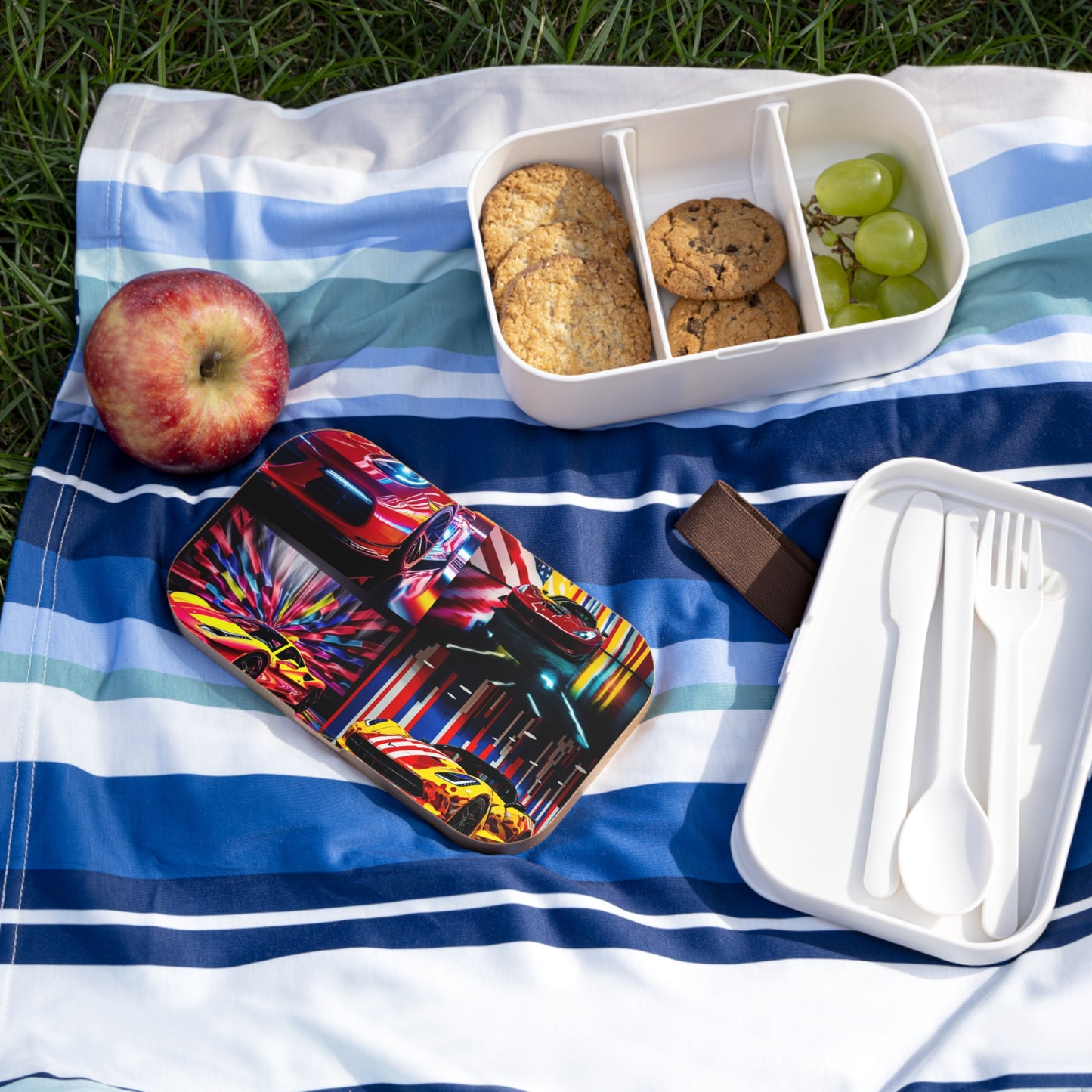 Bento Lunch Box Macro Flag Ferrari 5