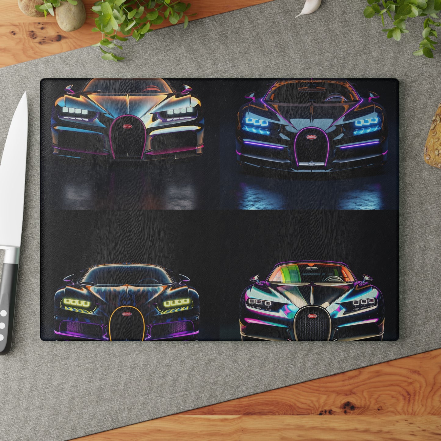 Glass Cutting Board Hyper Bugatti Chiron 5