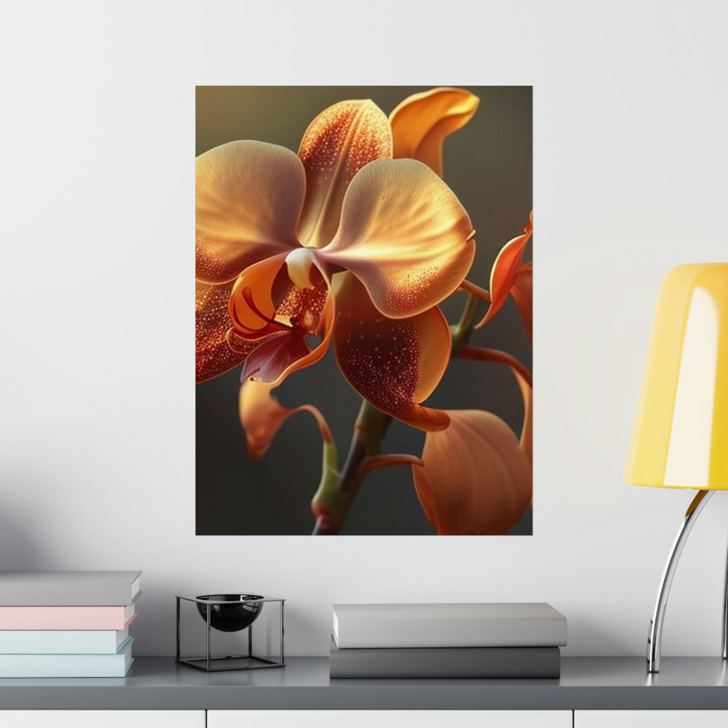 Premium Matte Vertical Posters Orange Orchid 1