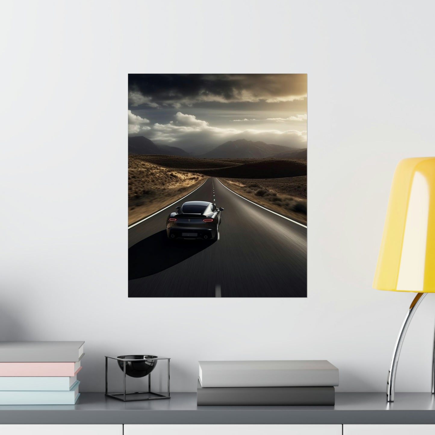 Premium Matte Vertical Posters Ferrari Road 3