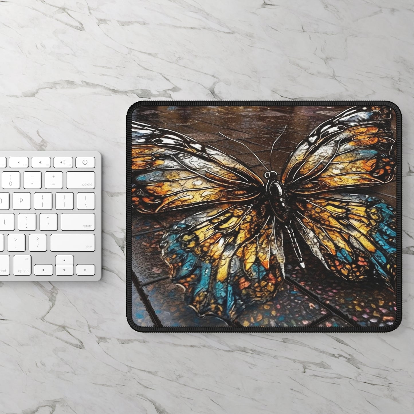 Gaming Mouse Pad  Water Butterfly Street 1