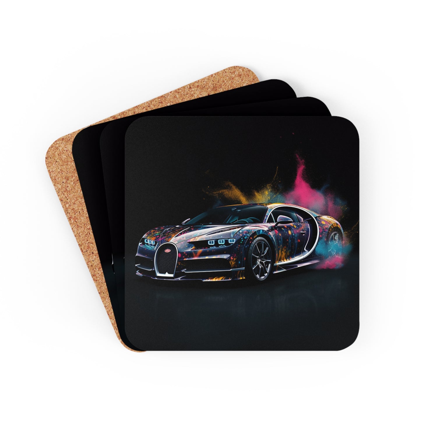 Corkwood Coaster Set Hyper Bugatti 4