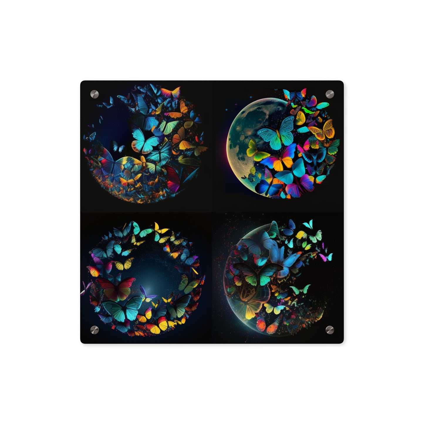 Acrylic Wall Art Panels Moon Butterfly 5