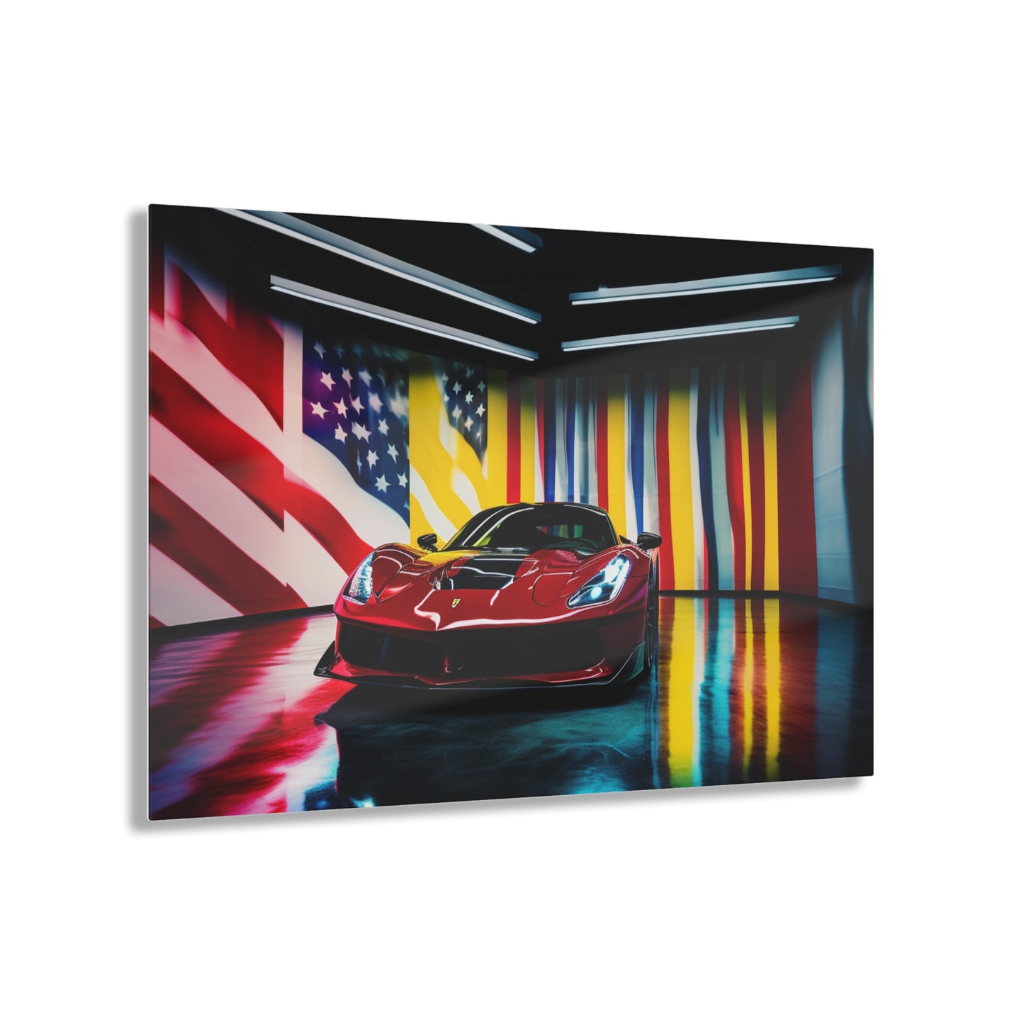 Acrylic Prints Macro Flag Ferrari 2