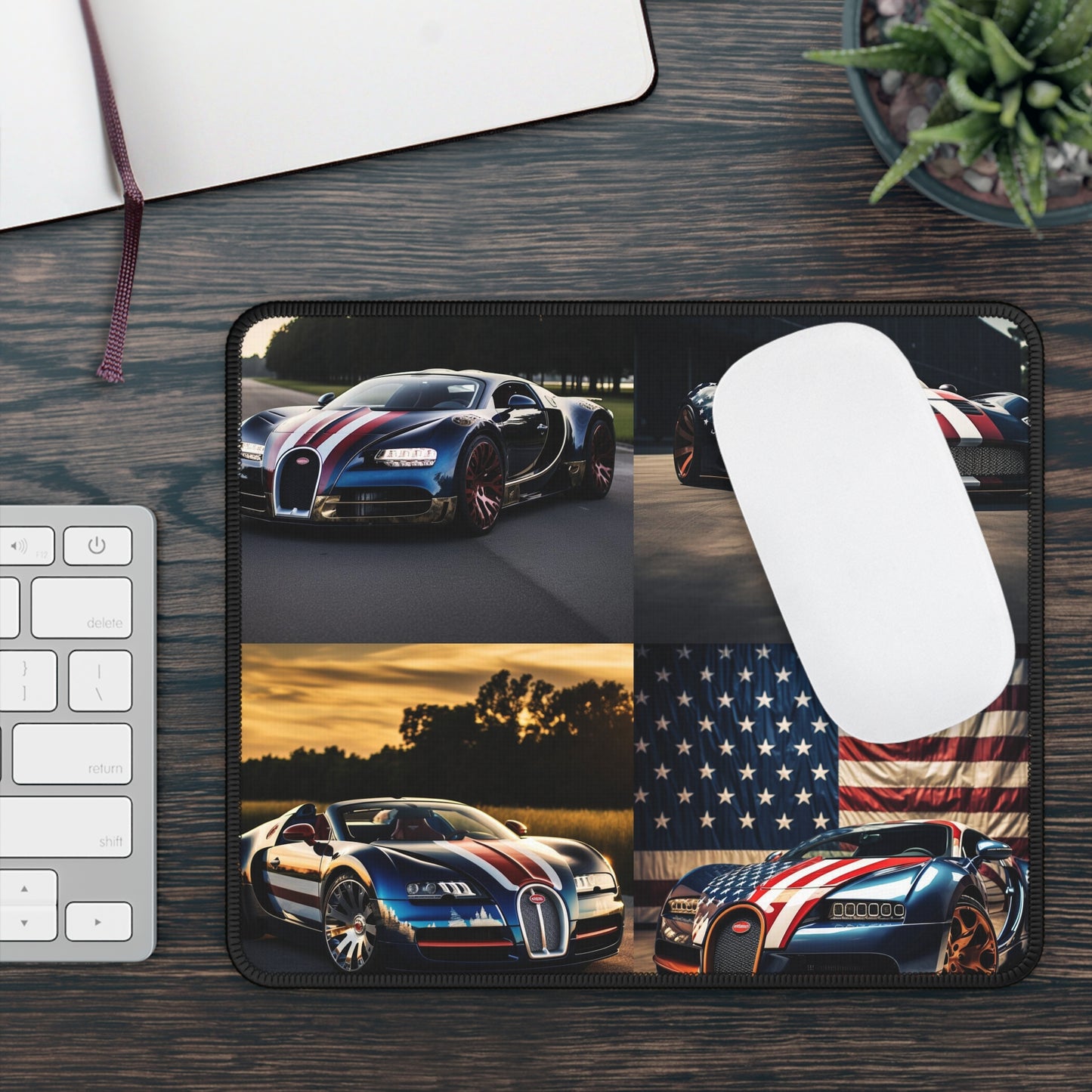 Gaming Mouse Pad  Bugatti Flag American 5