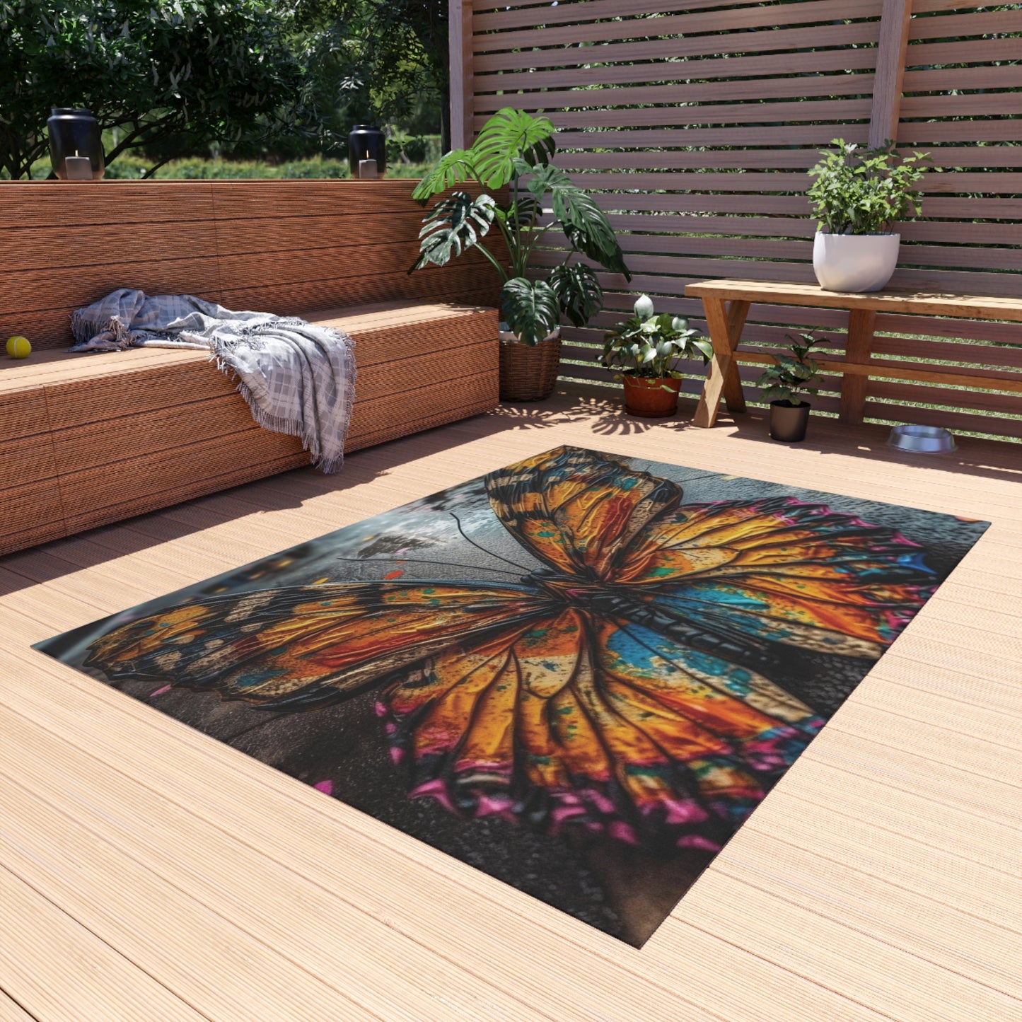 Outdoor Rug  Liquid Street Butterfly 1