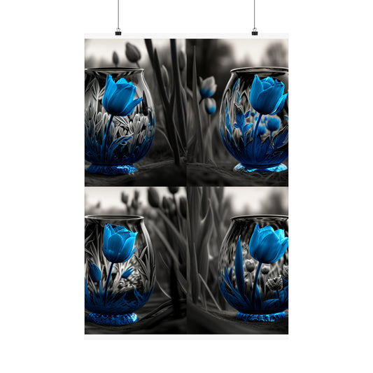 Premium Matte Vertical Posters Tulip Blue 5