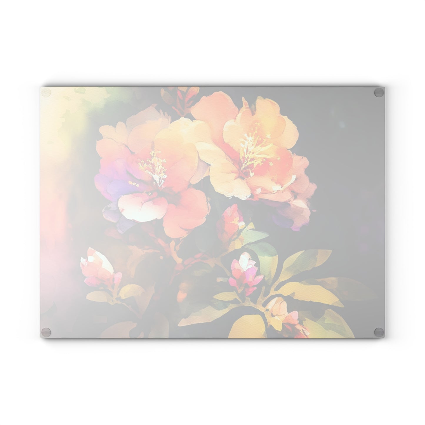 Glass Cutting Board Bright Spring Flowers 2