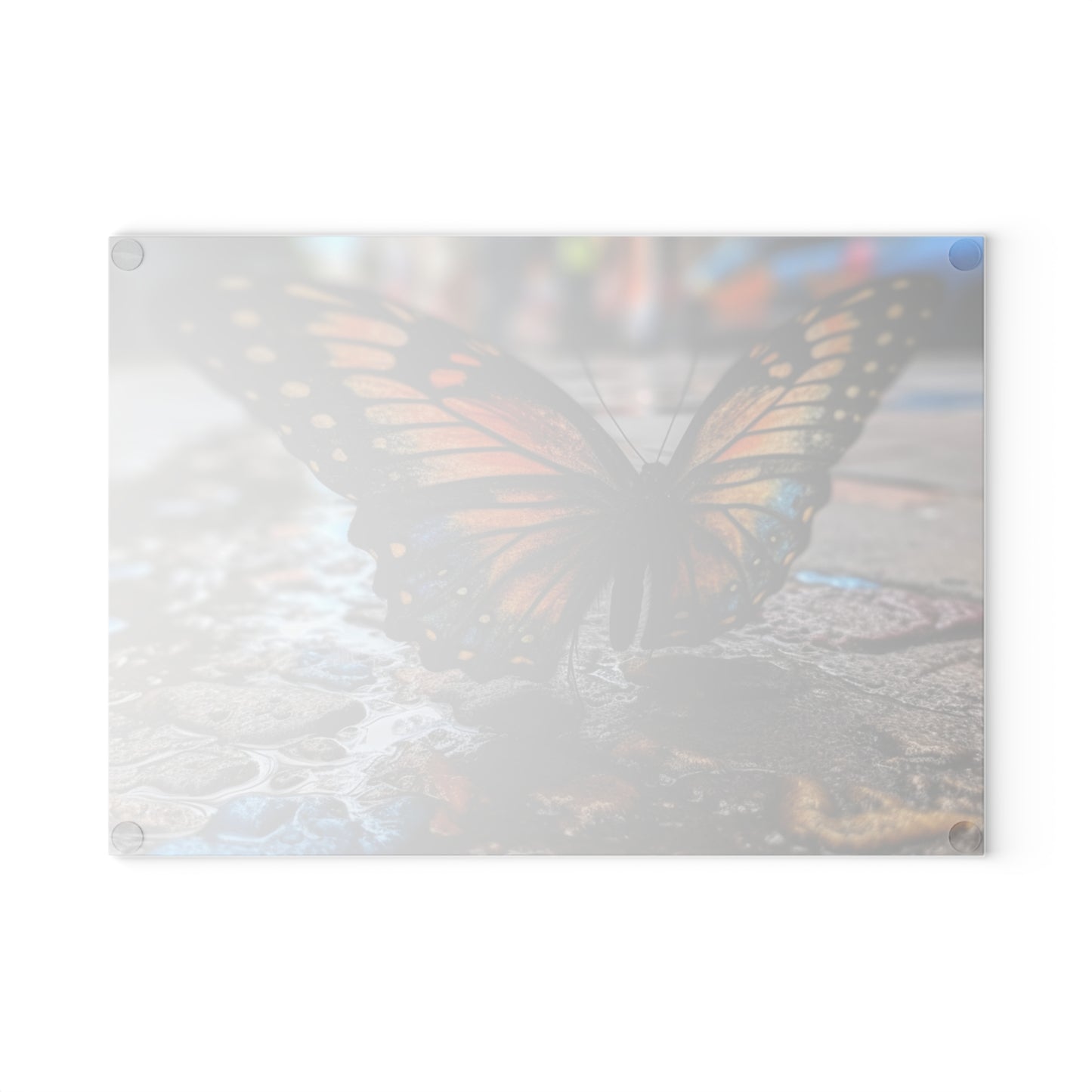 Glass Cutting Board Water Butterfly Street 4