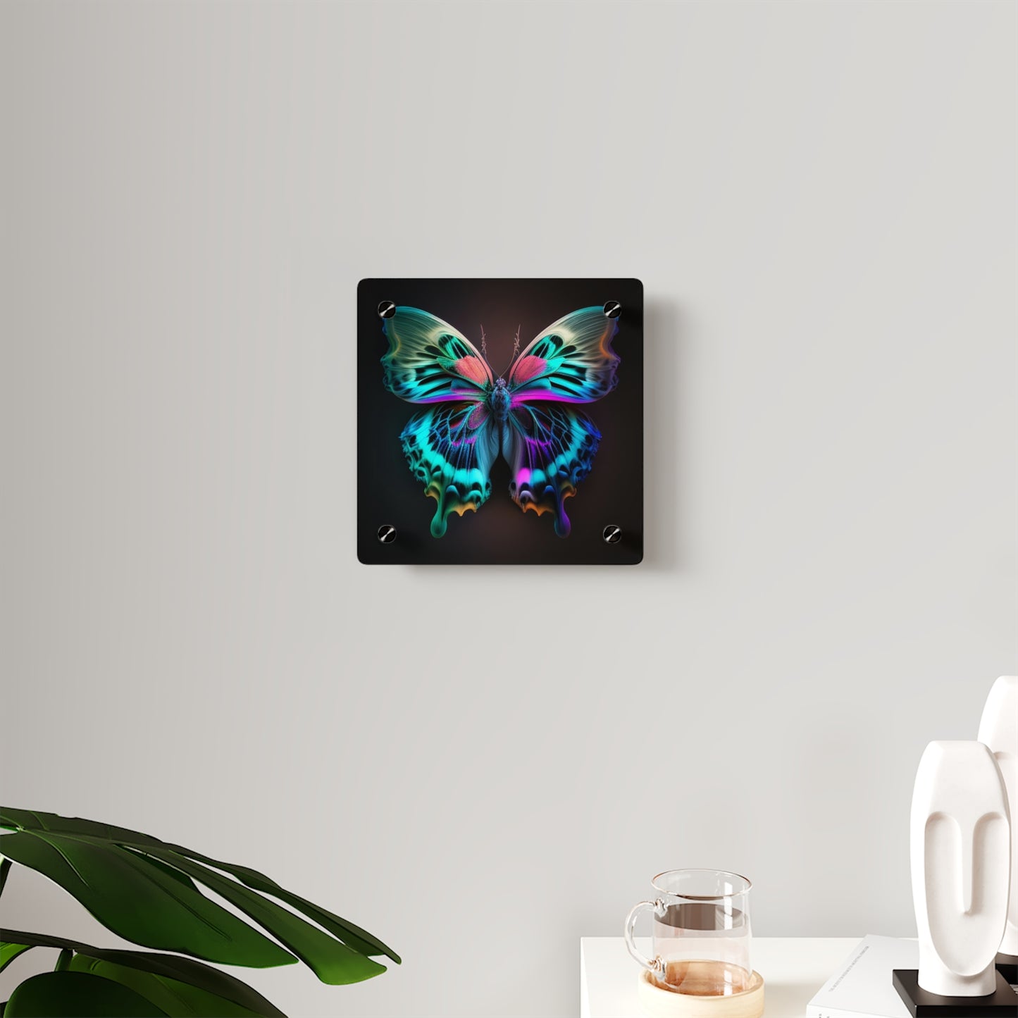 Acrylic Wall Art Panels Neon Butterfly Fusion 1