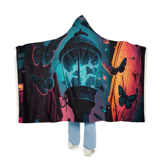 Snuggle Hooded Blanket Street Light Butterfly 2