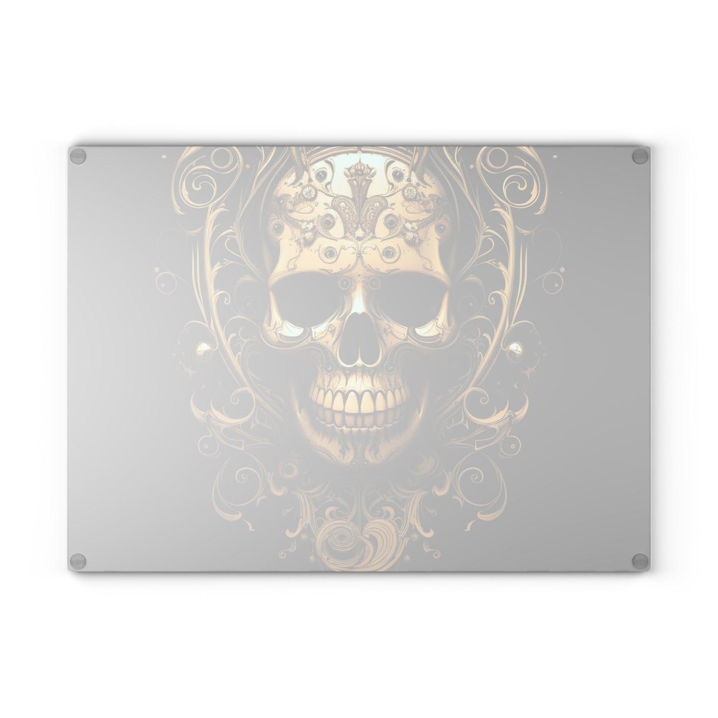 Glass Cutting Board Skull Treble Clef 3