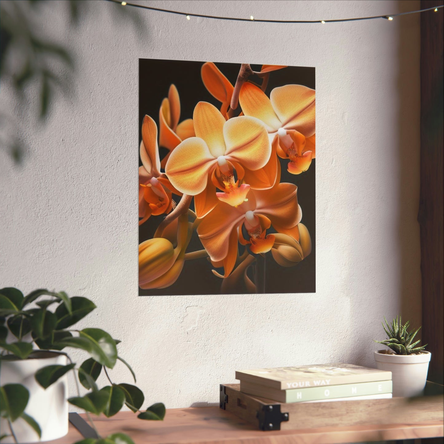 Premium Matte Vertical Posters orchid pedals 1