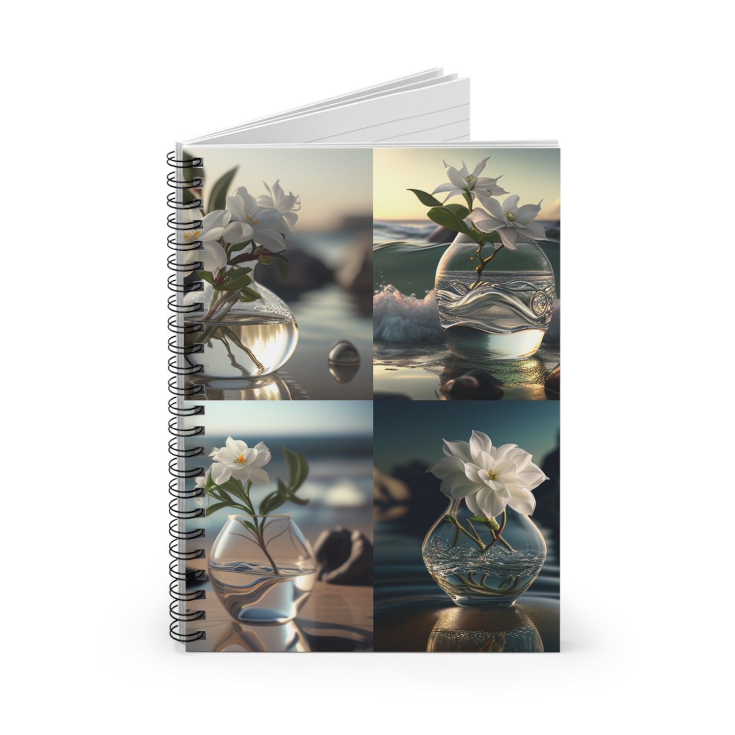 Spiral Notebook - Ruled Line Jasmine glass vase 5