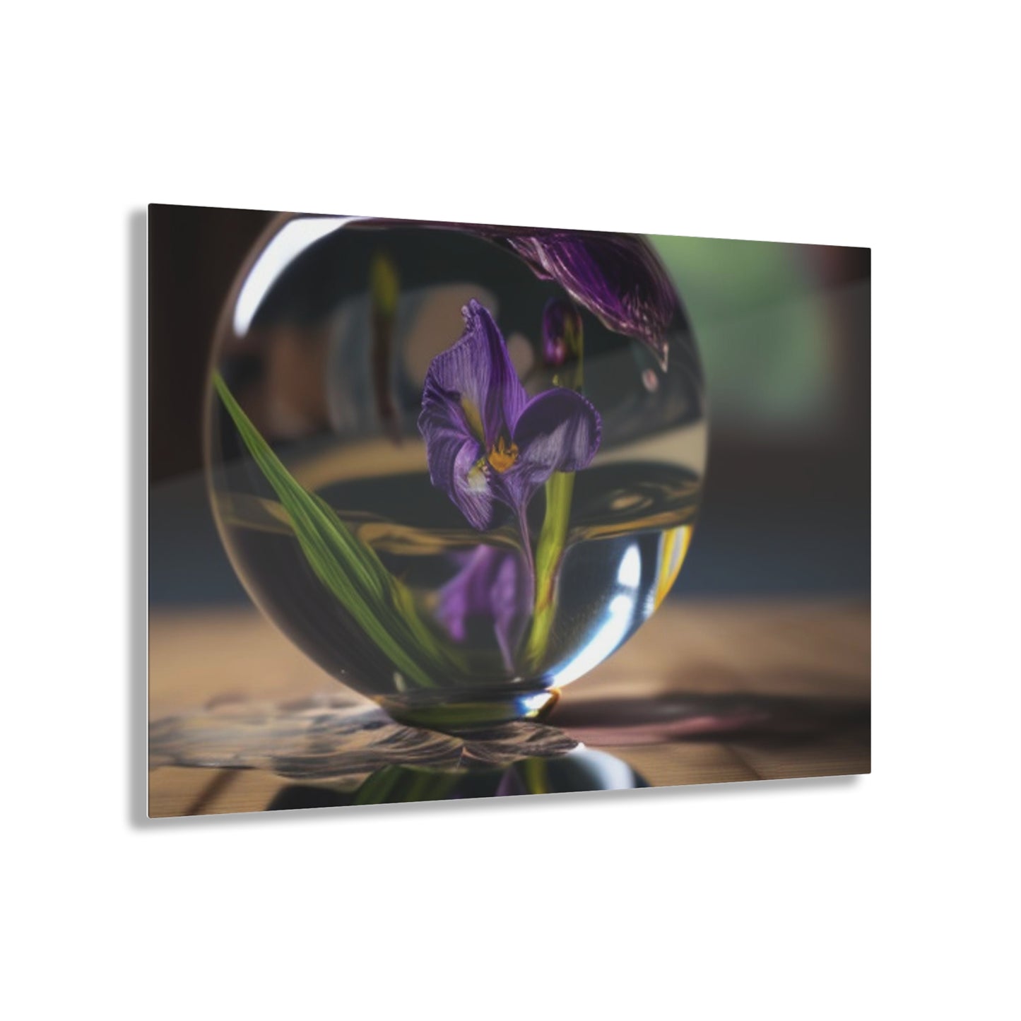 Acrylic Prints Purple Iris in a vase 1