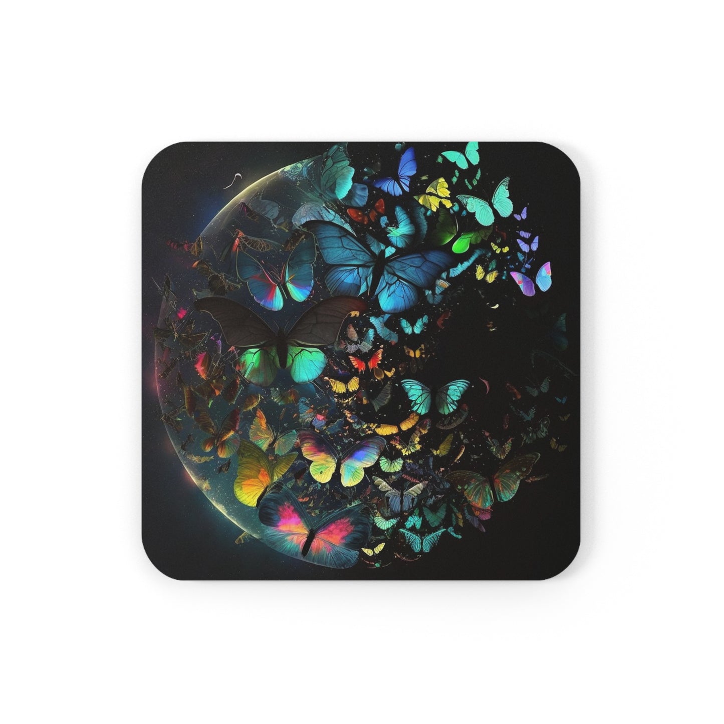 Corkwood Coaster Set Moon Butterfly 4