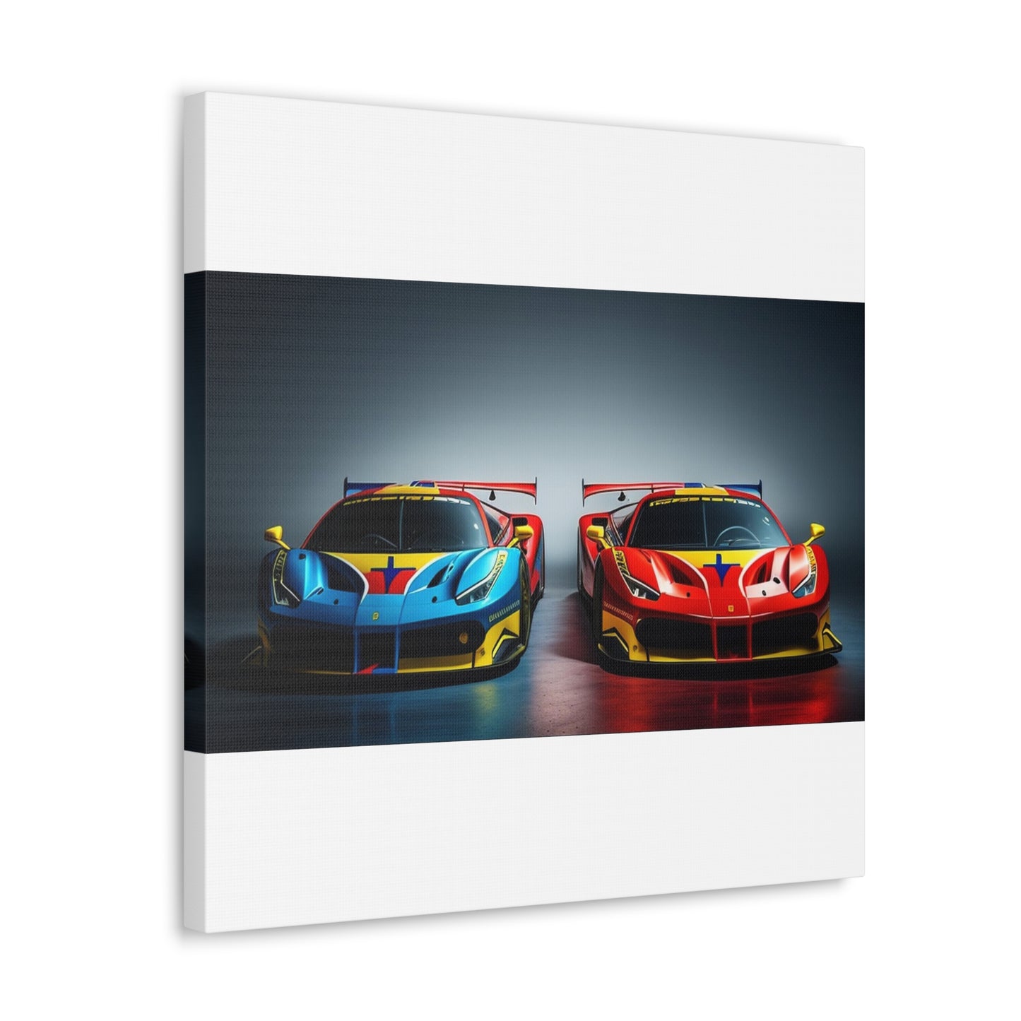 Canvas Gallery Wraps Ferrari Red Blue 2