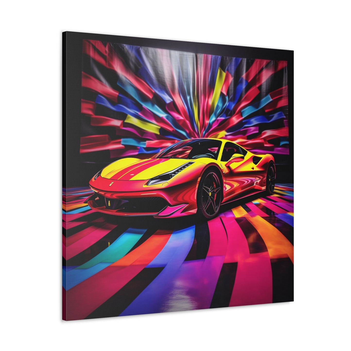 Canvas Gallery Wraps Macro Flag Ferrari 3