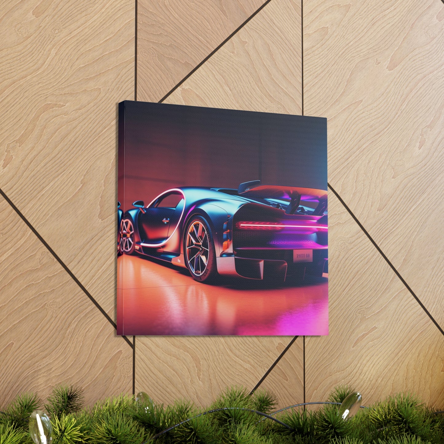 Canvas Gallery Wraps Hyper Bugatti Neon Chiron 2