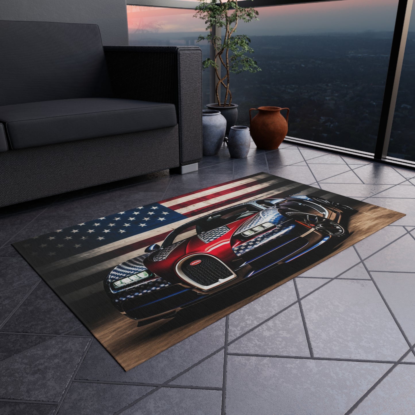 Outdoor Rug  Bugatti American Flag 1
