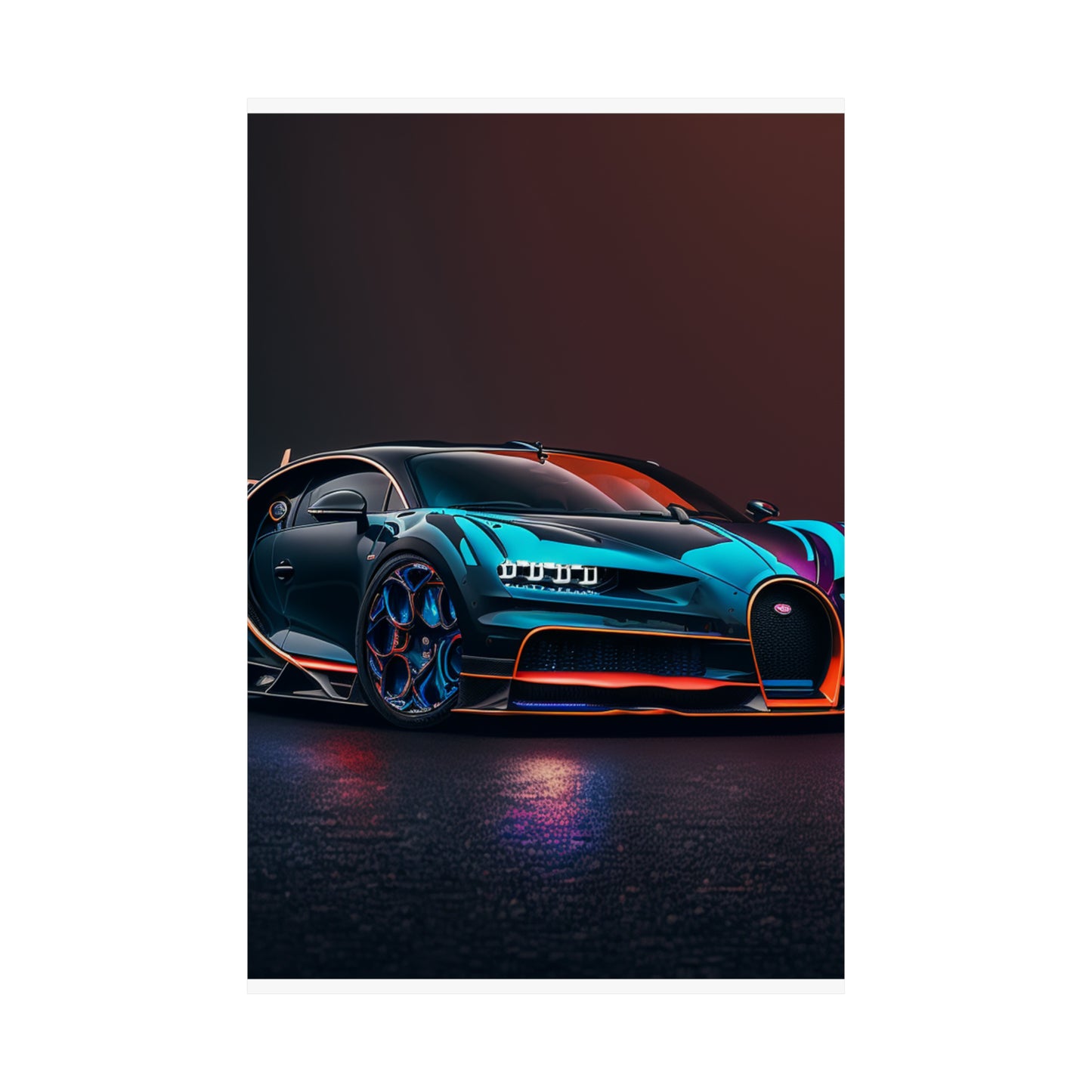 Premium Matte Vertical Posters Bugatti Chiron Super 1