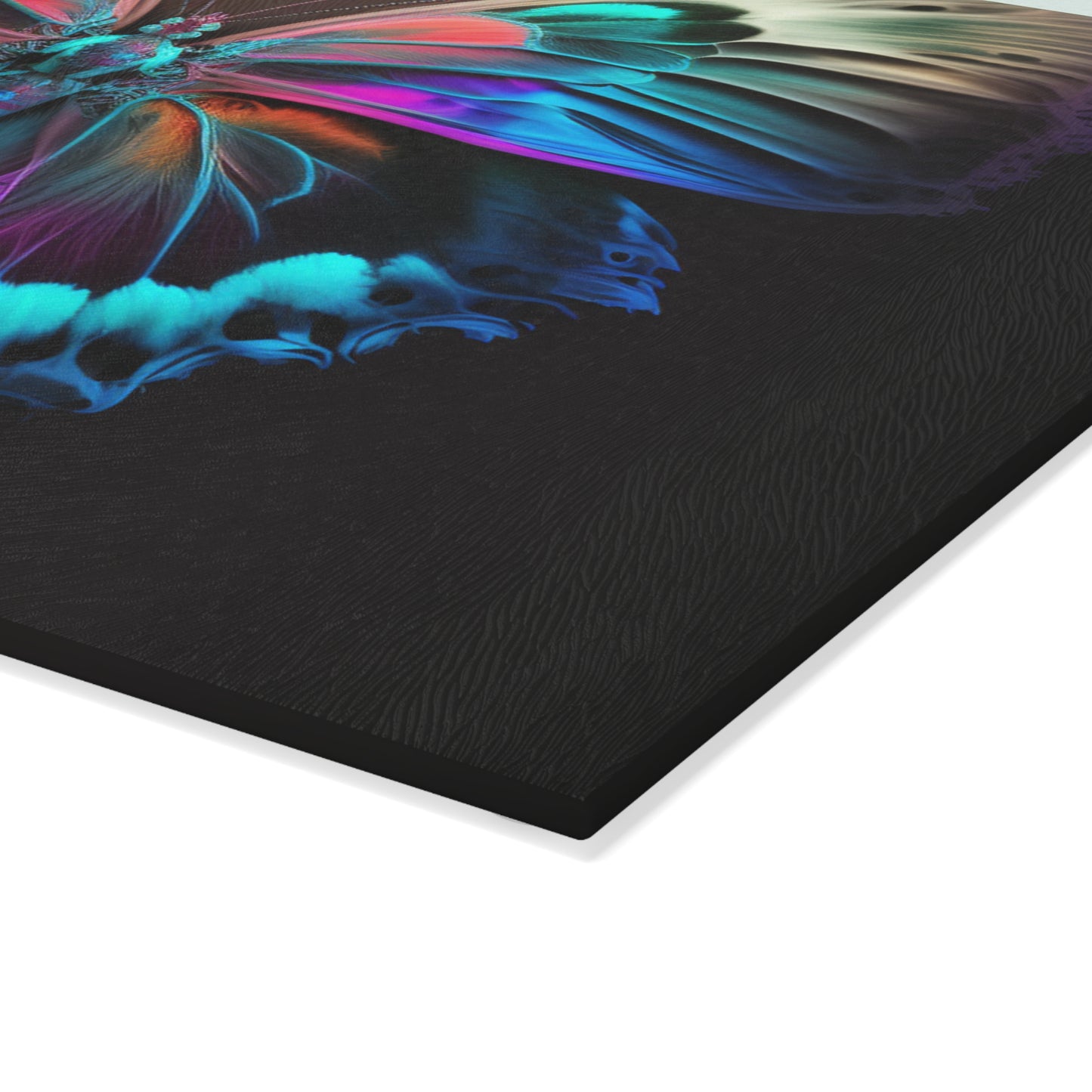 Glass Cutting Board Raw Hyper Color Butterfly 2