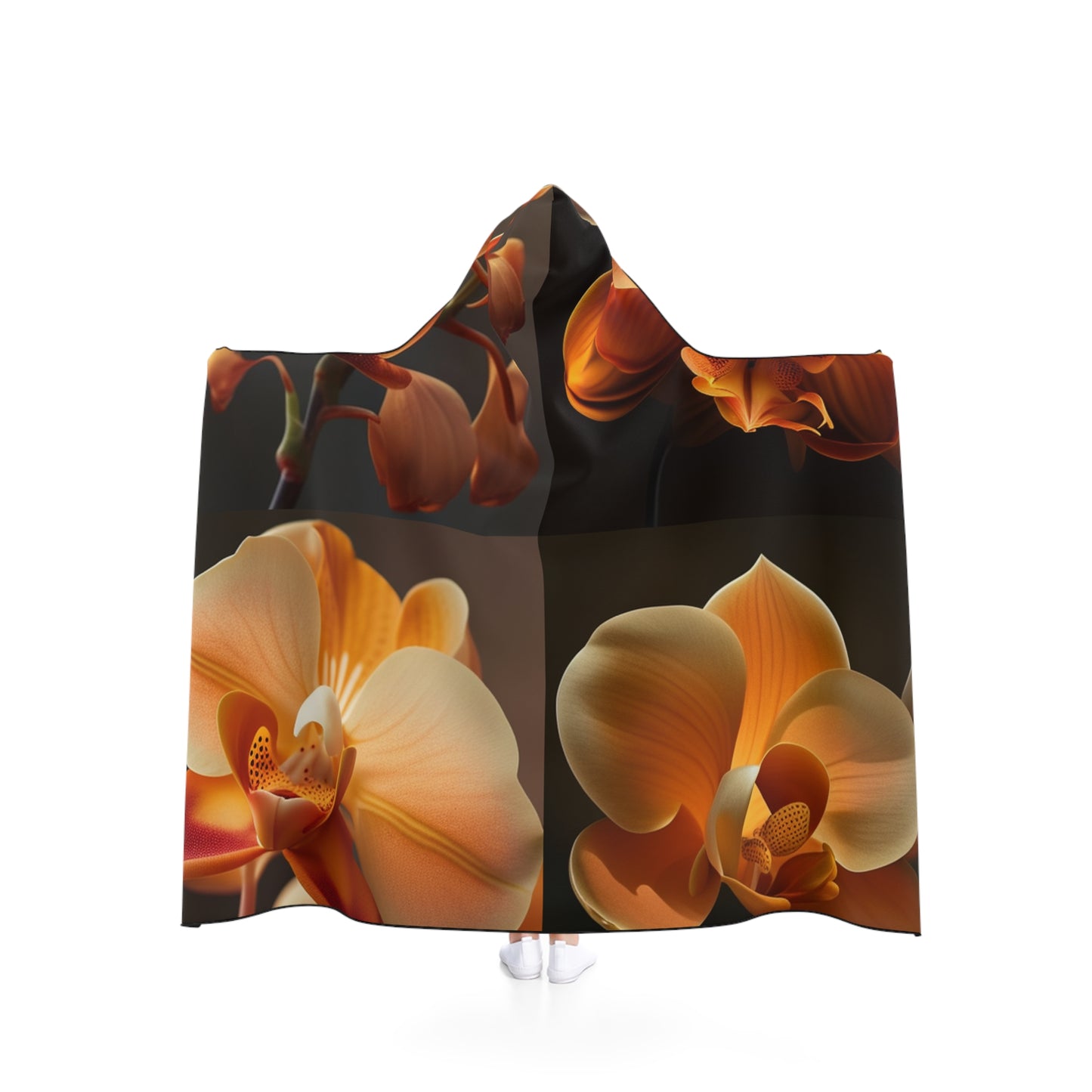 Hooded Blanket Orange Orchid 5