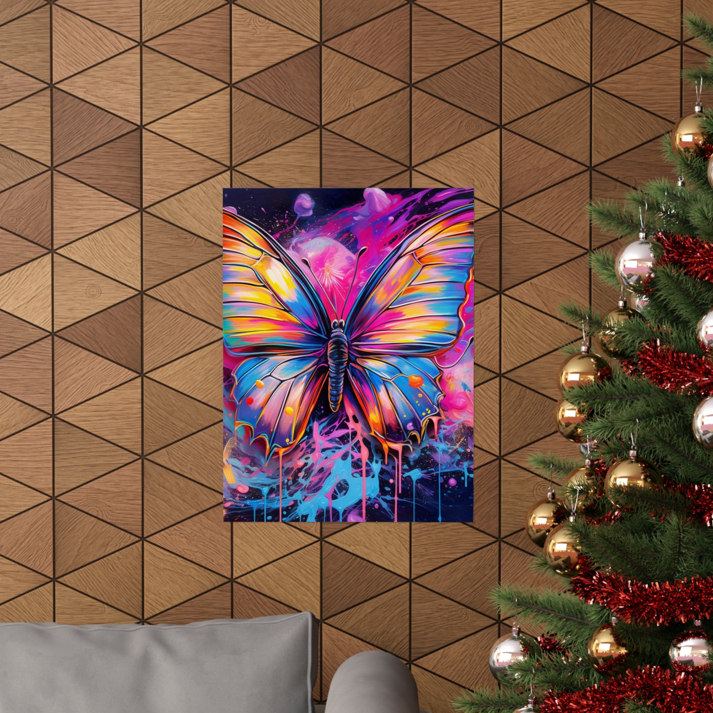 Premium Matte Vertical Posters Pink Butterfly Flair 3