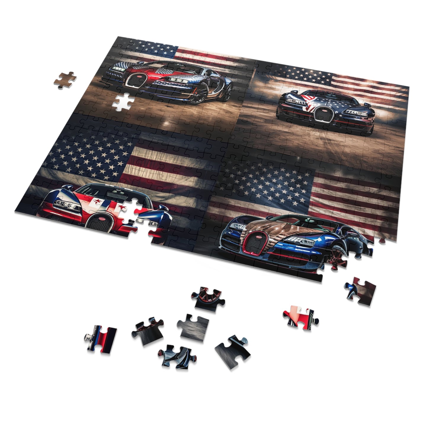 Jigsaw Puzzle (30, 110, 252, 500,1000-Piece) Bugatti American Flag 5