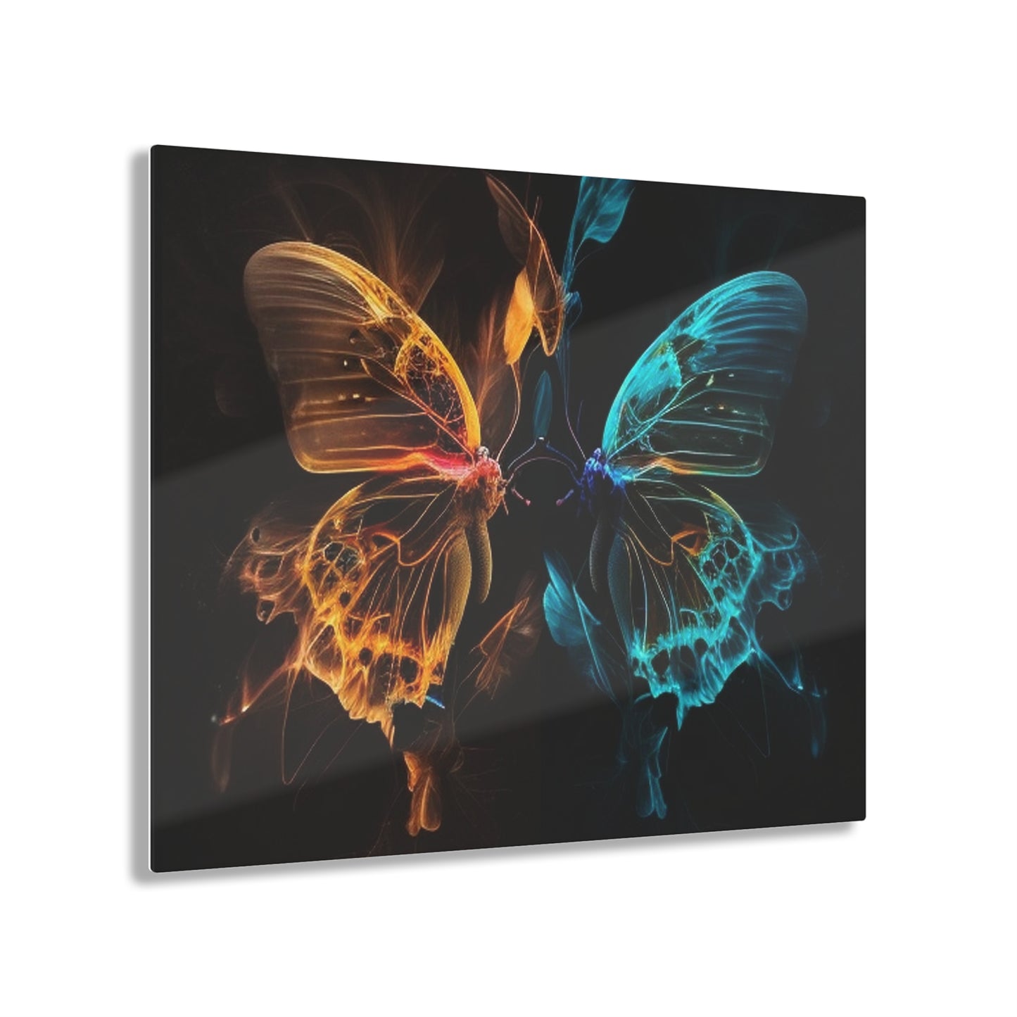 Acrylic Prints Kiss Neon Butterfly 2