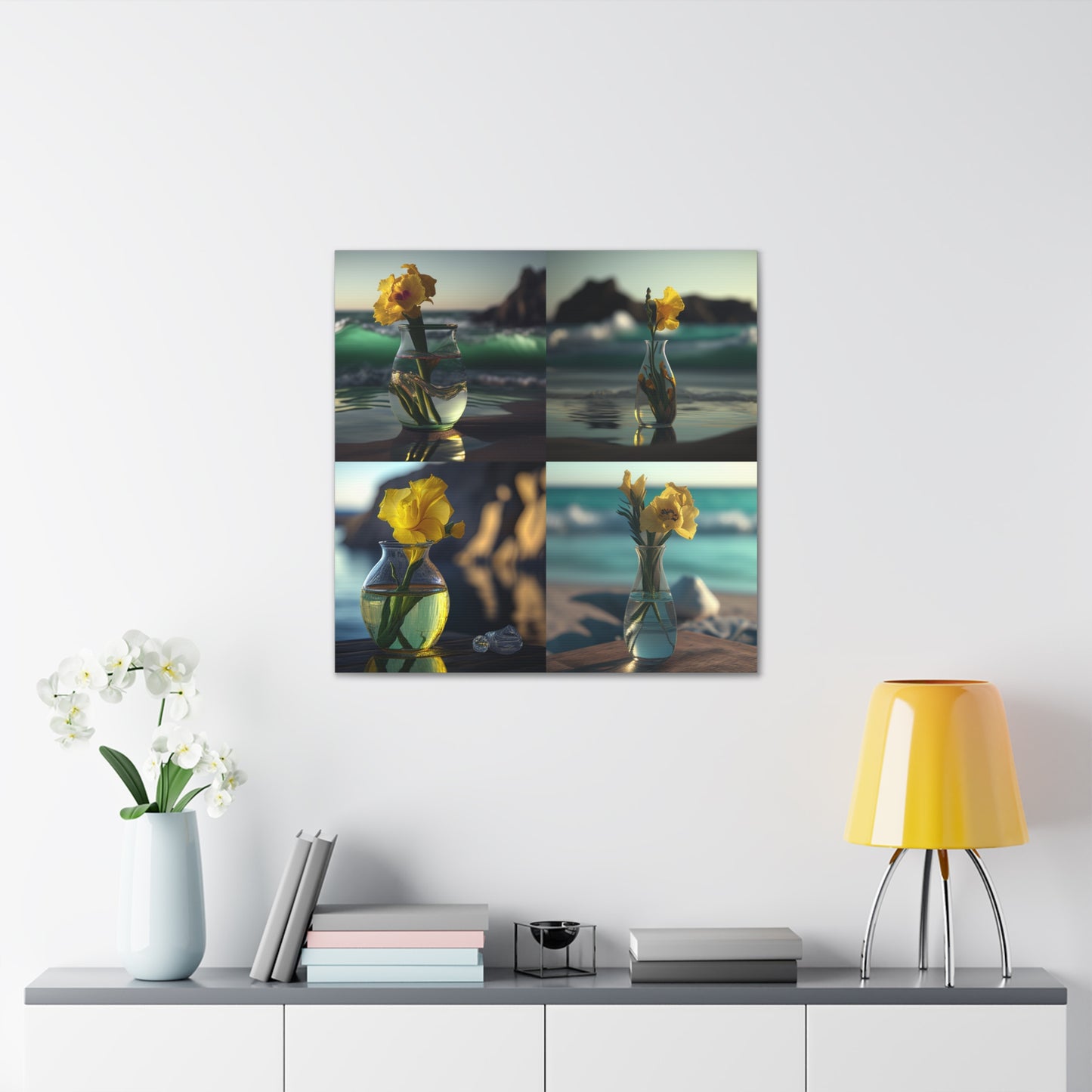 Canvas Gallery Wraps Yellow Gladiolus glass 5
