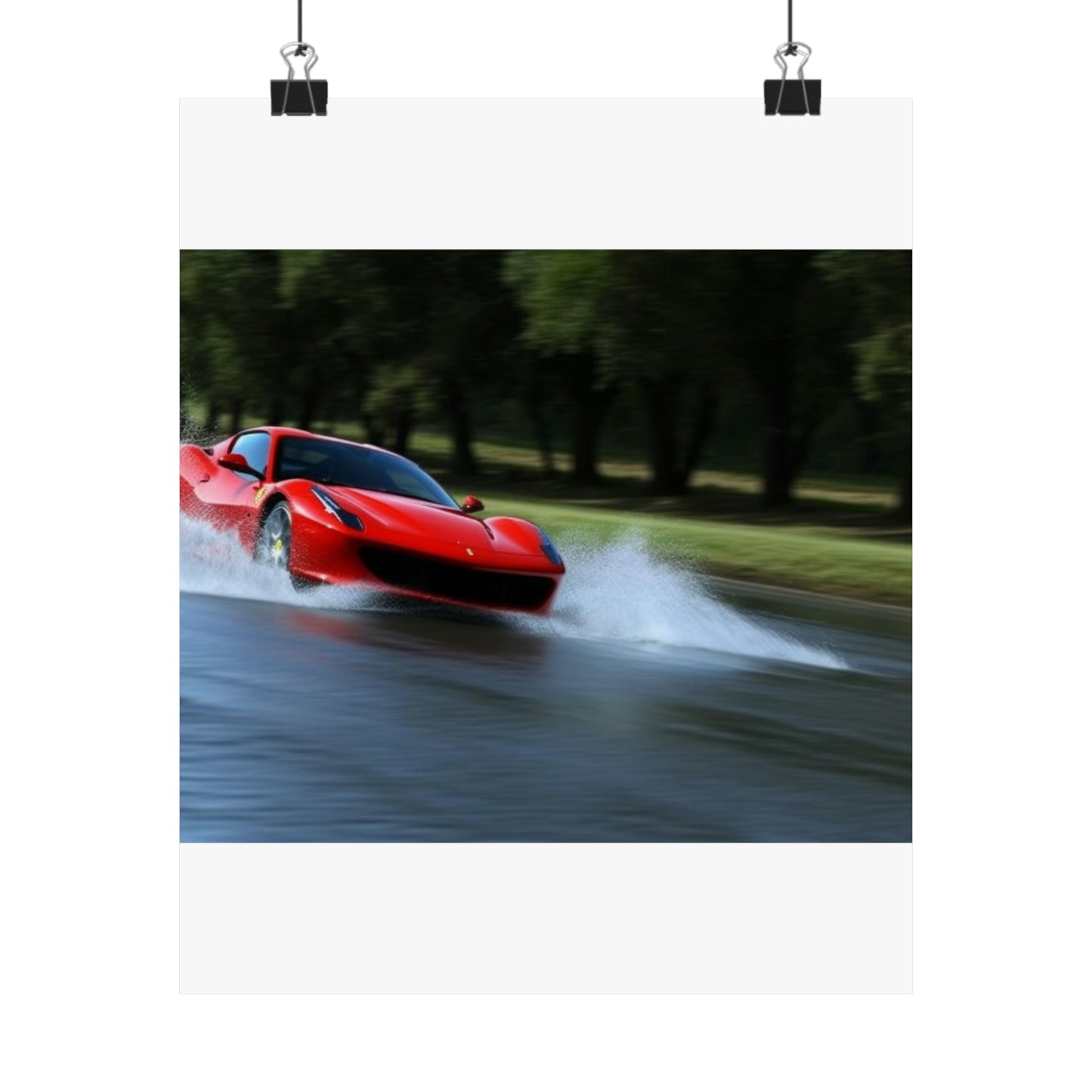 Premium Matte Vertical Posters Water Ferrari Splash 3