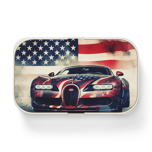 Bento Lunch Box Abstract American Flag Background Bugatti 1