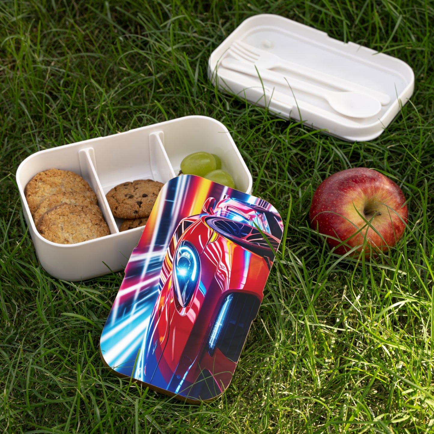 Bento Lunch Box Macro Flag Ferrari 1